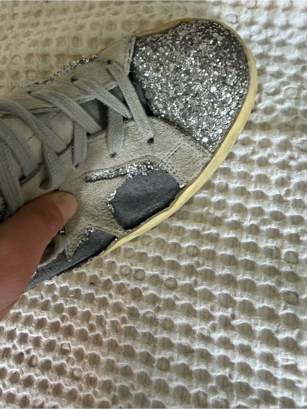 Golden Goose Silver Glitter Superstar Low-Top Sneaker - Picture 8 of 8